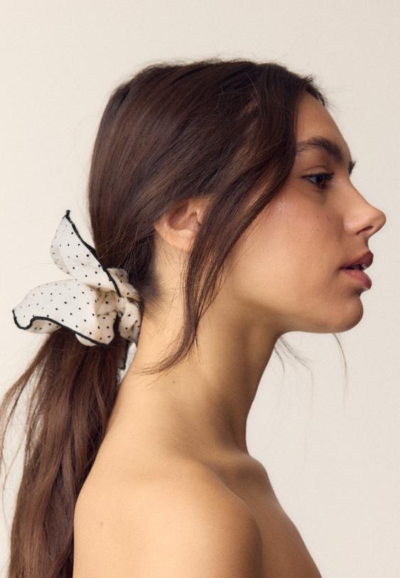 Stradivarius Set Of 2 Maxi Scrunchies Black Os