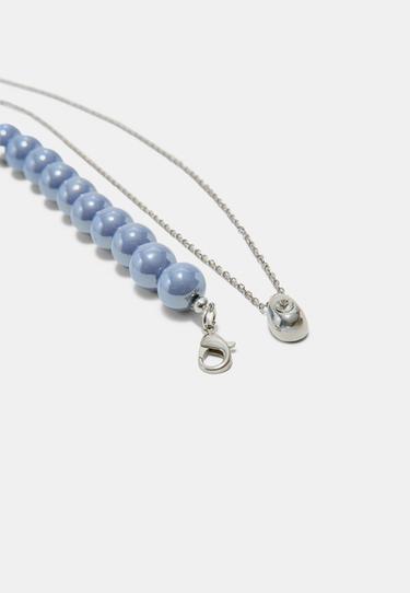 Set of 2 bead necklaces — Grey 5