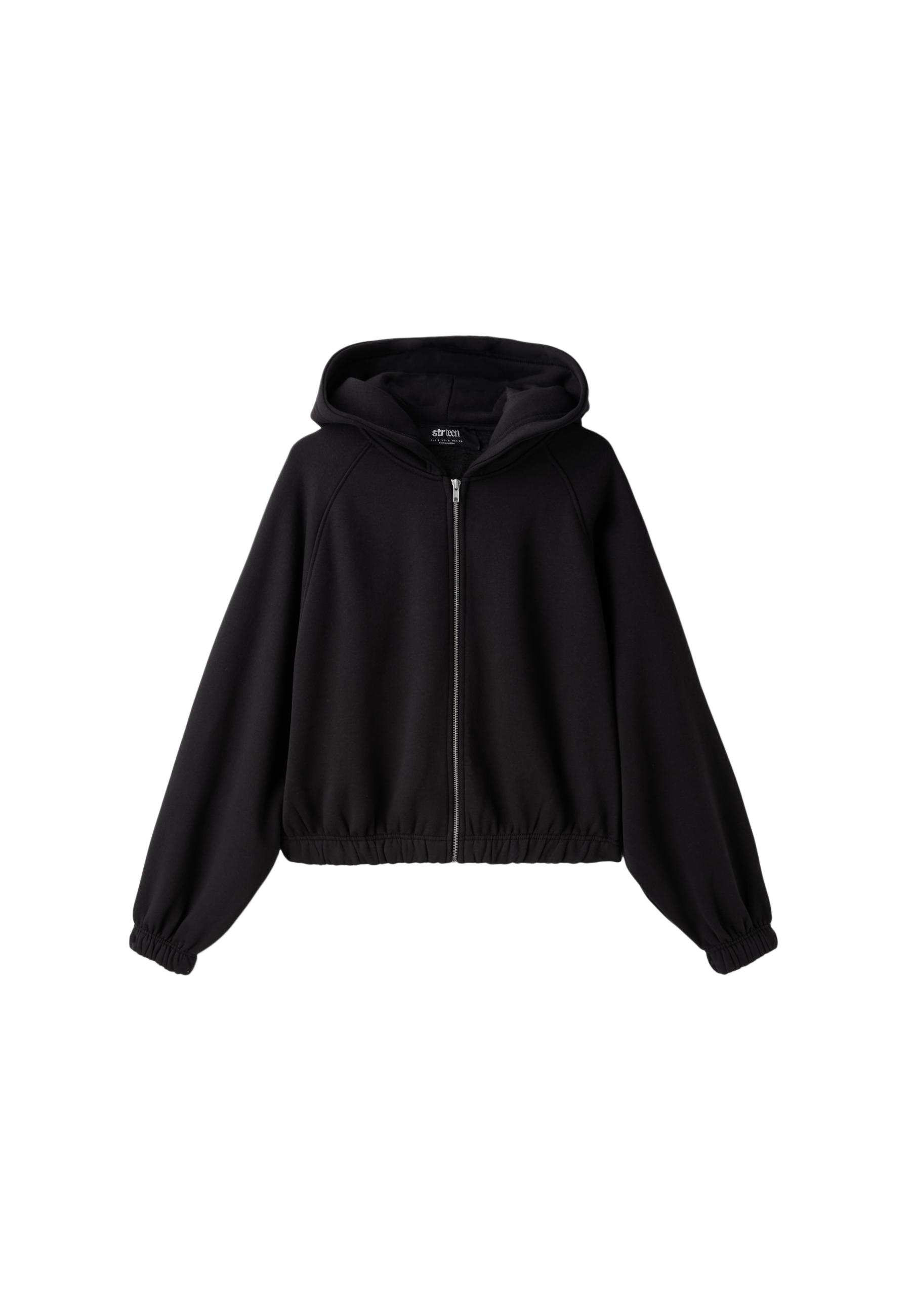 Zip-up hoodie — Black