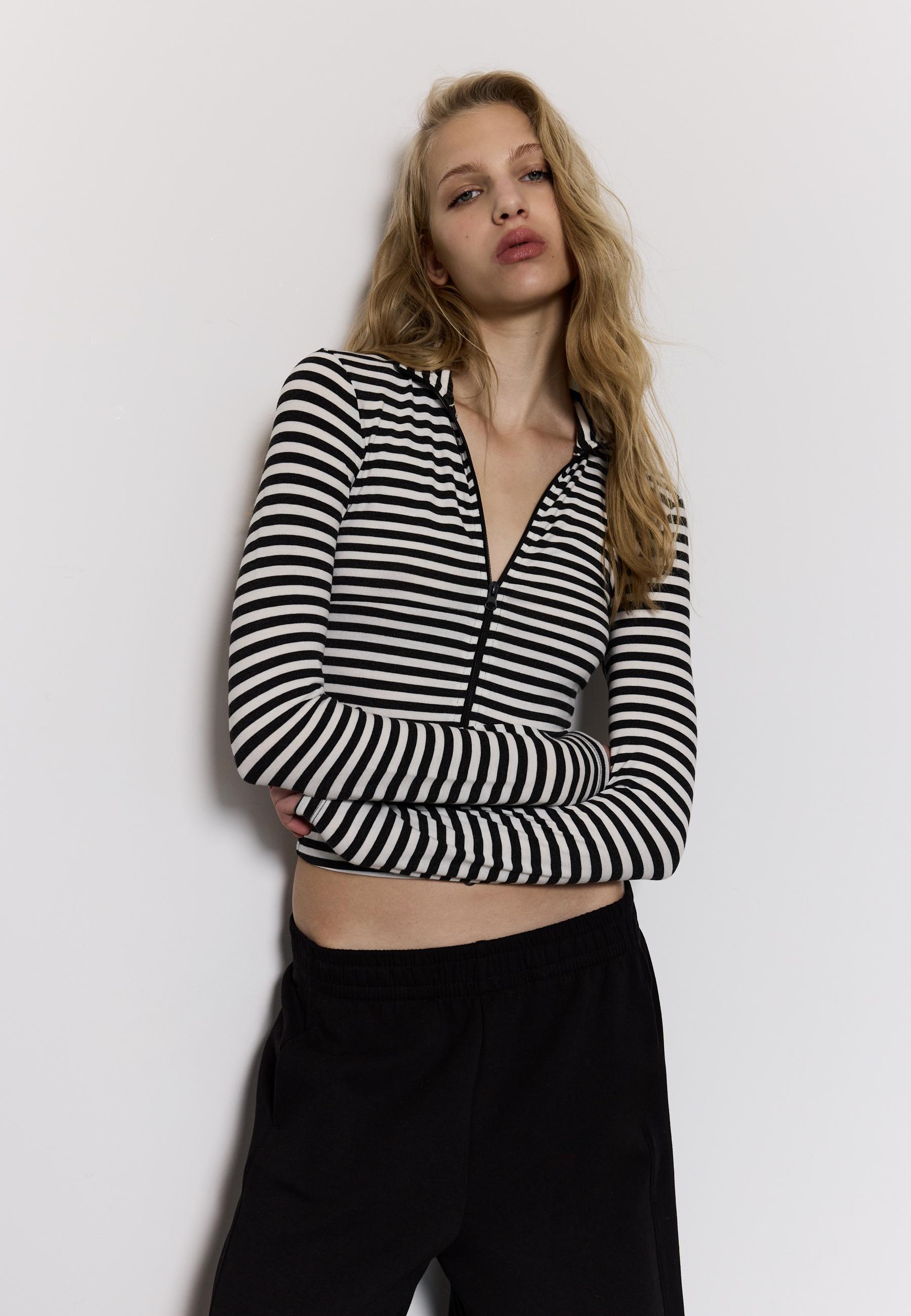 Double Zip T-shirt — Ecru