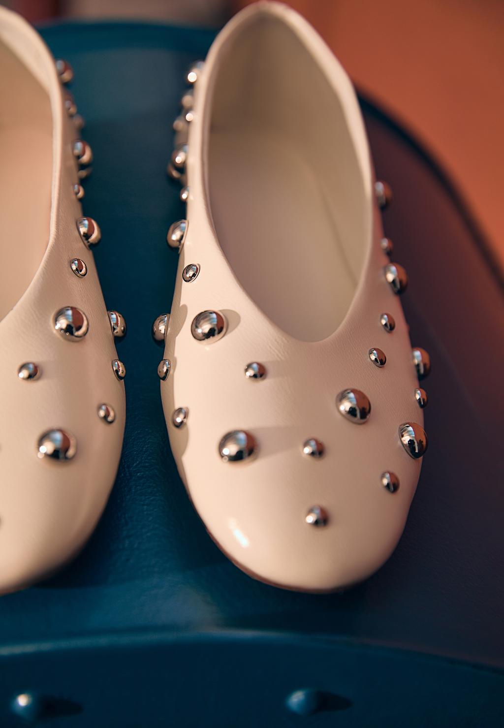 Studded ballet flats