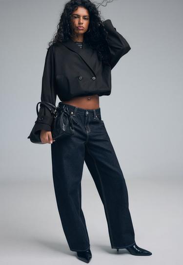 D80 Barrel fit jeans — RINSE BLUE DENIM 4