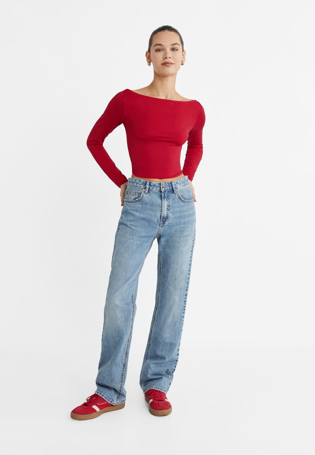 D98 straight-leg vintage effect jeans