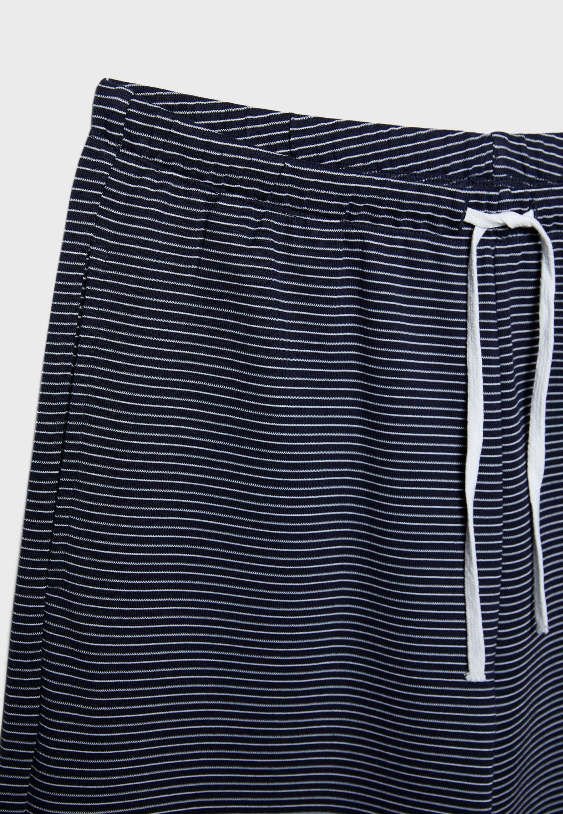 Striped wide-leg jogger trousers — Dark blue