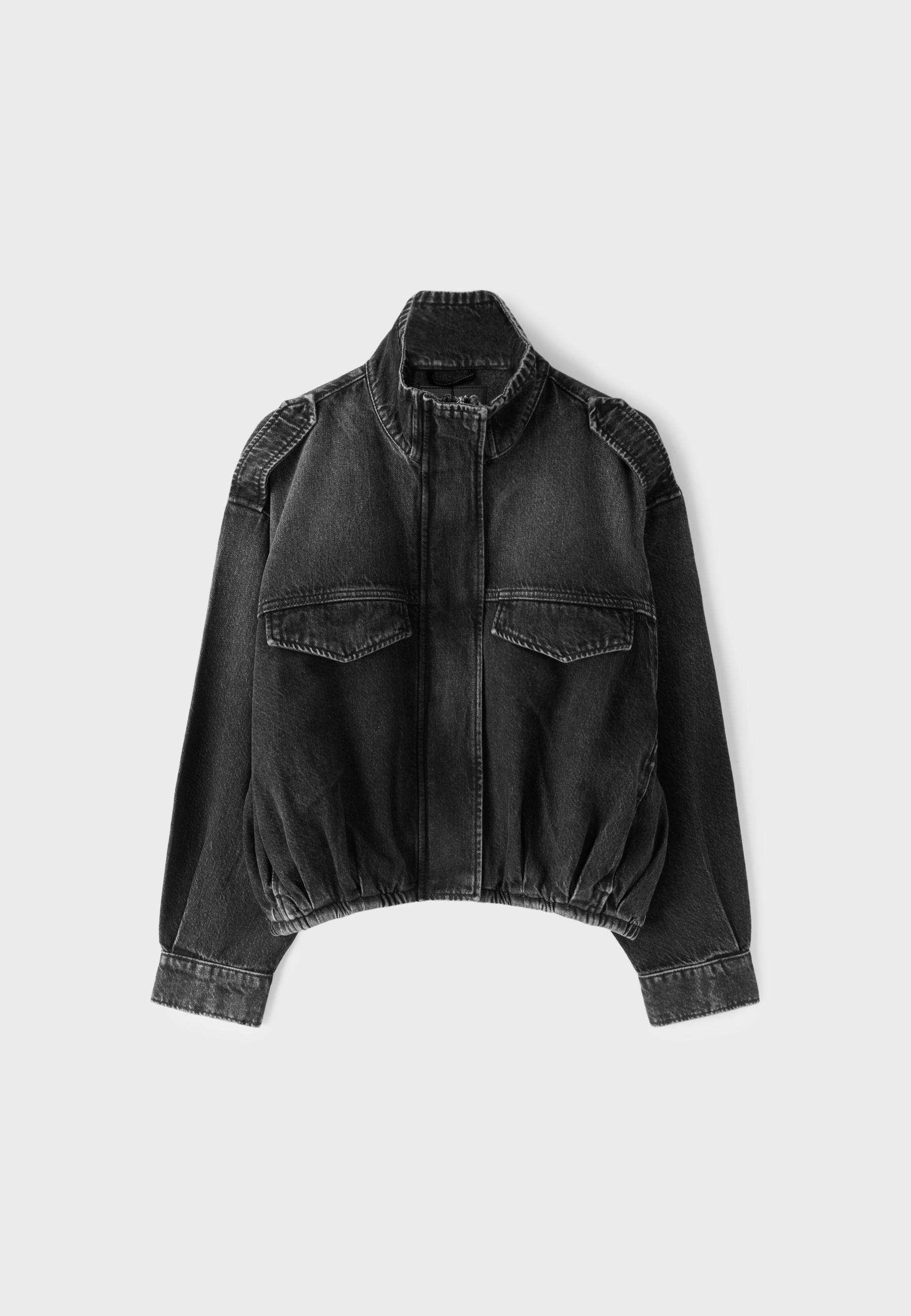 Stradivarius Balon kesim denim ceket görsel 6