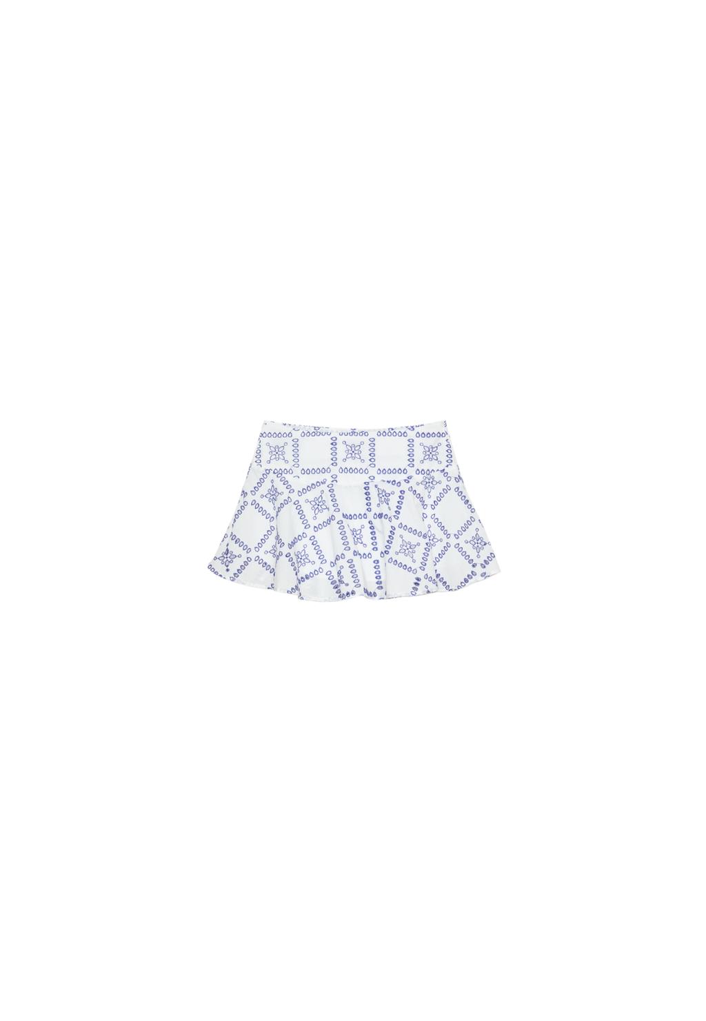 Falda pantalón fluida bordados