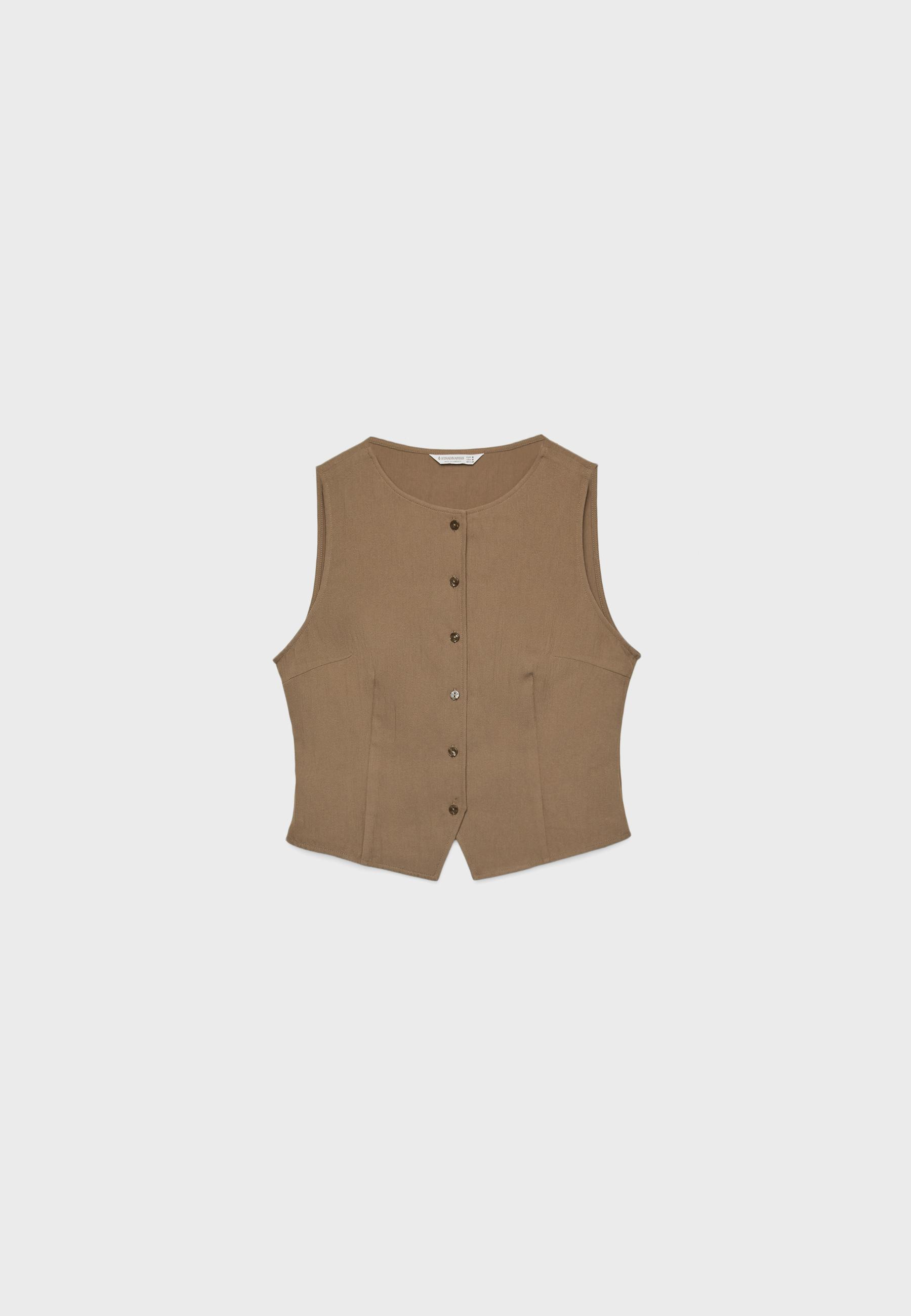 Sleeveless peplum top - Women's fashion | Stradivarius