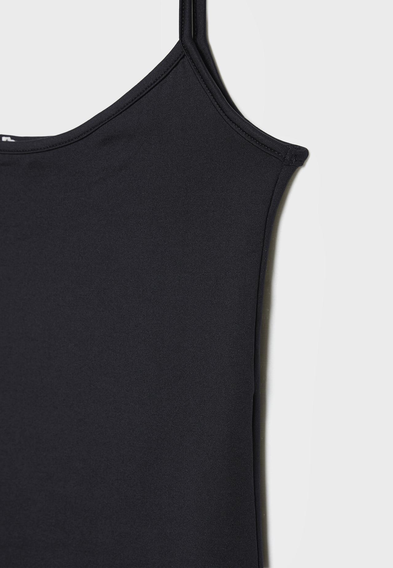 Polyamide strappy top — Black