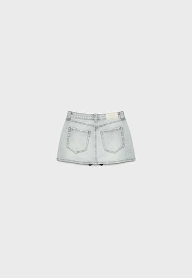 D62 denim skort — DARK GREY DENIM WASH 8