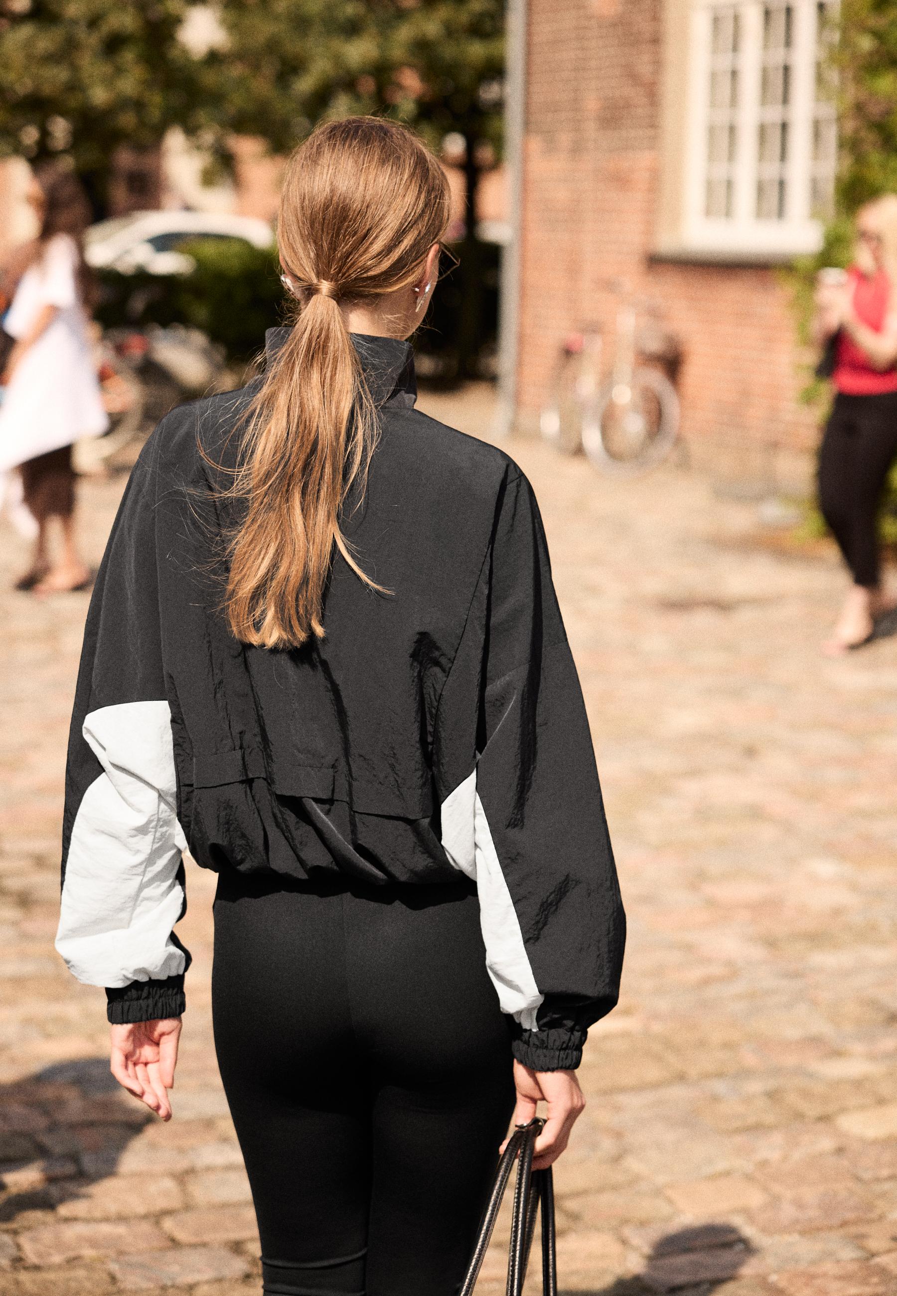 Technical windbreaker jacket — Black