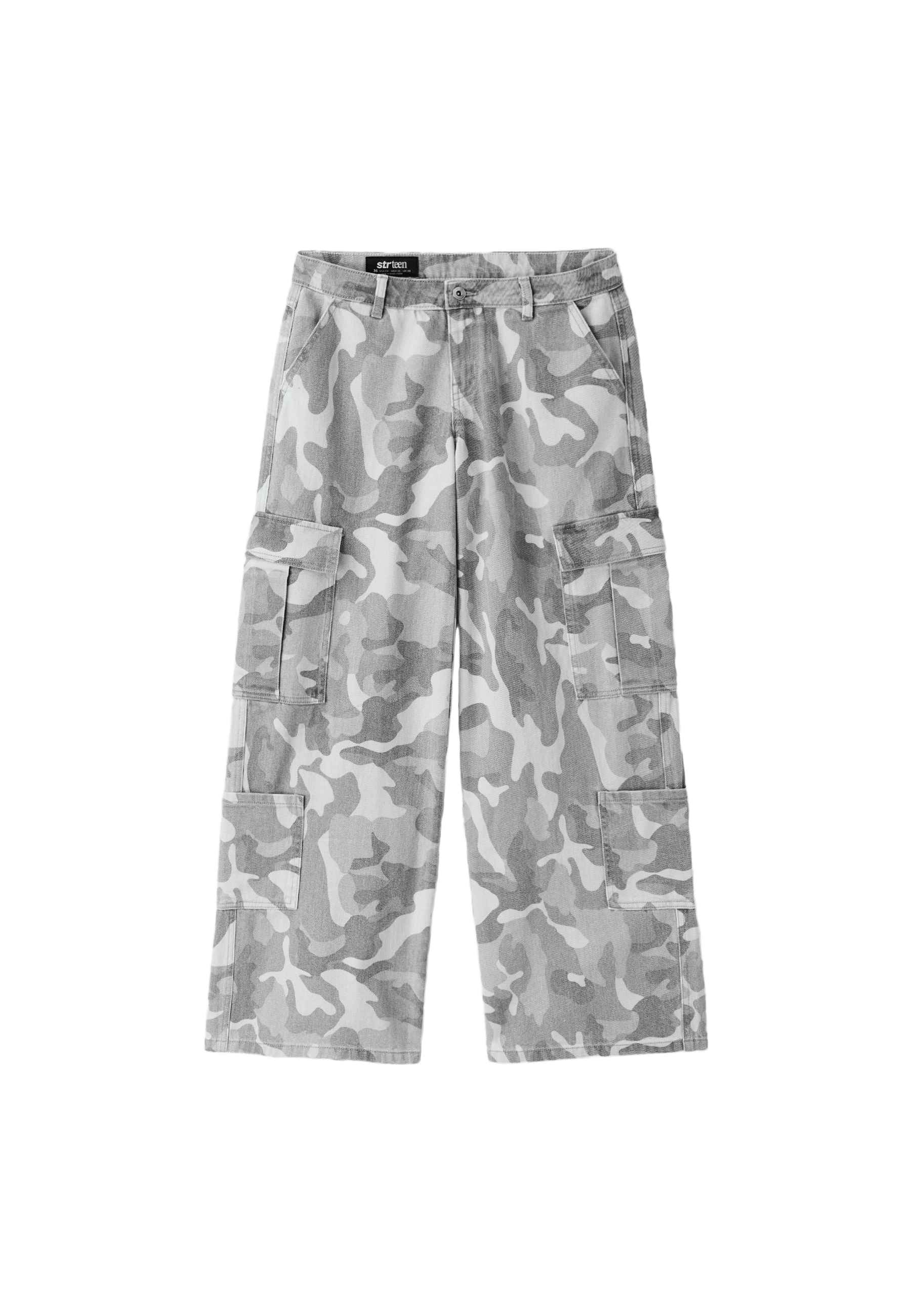 Stradivarius Desenli kargo pantolon görsel 3