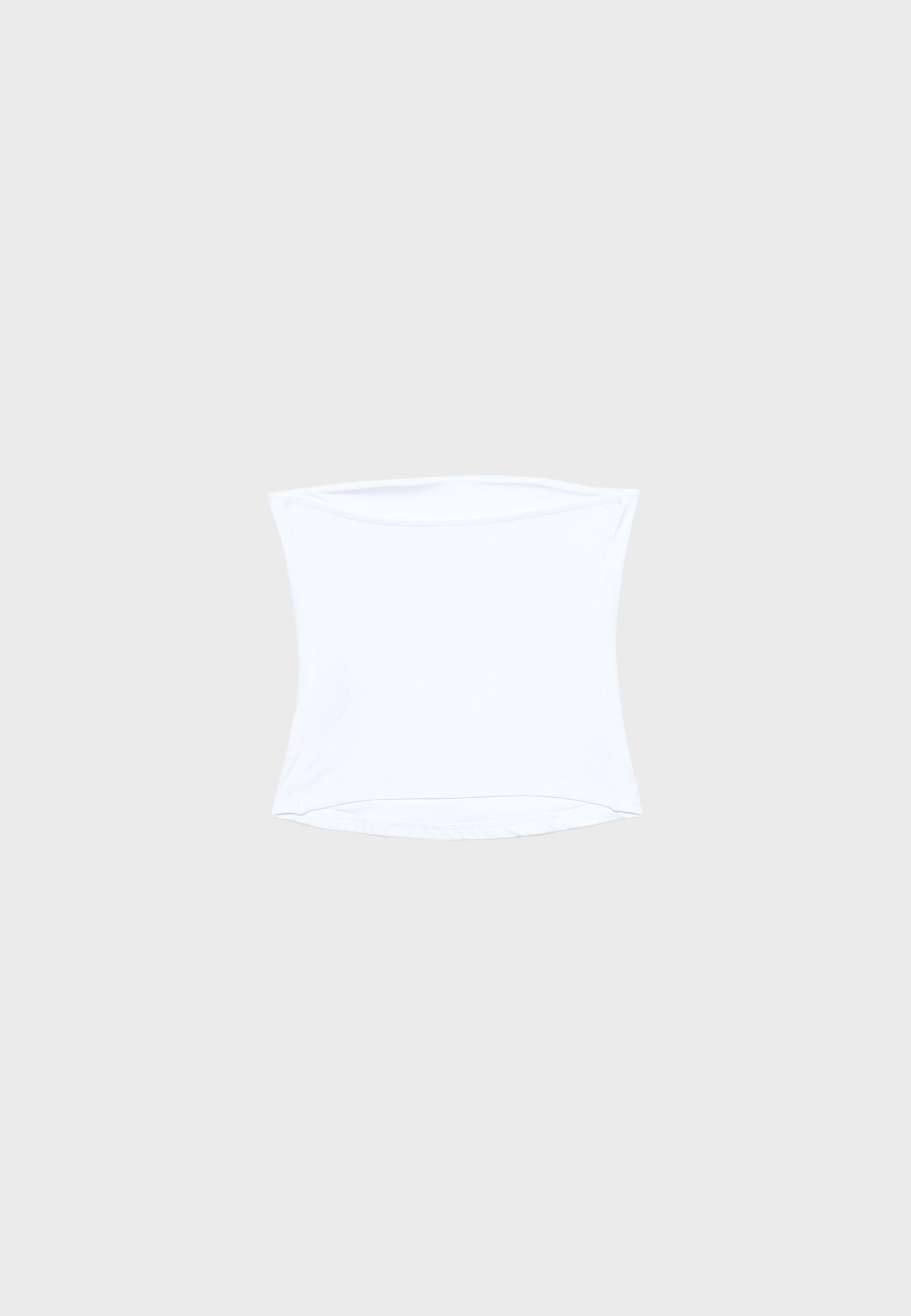 Polyamide bandeau top — White