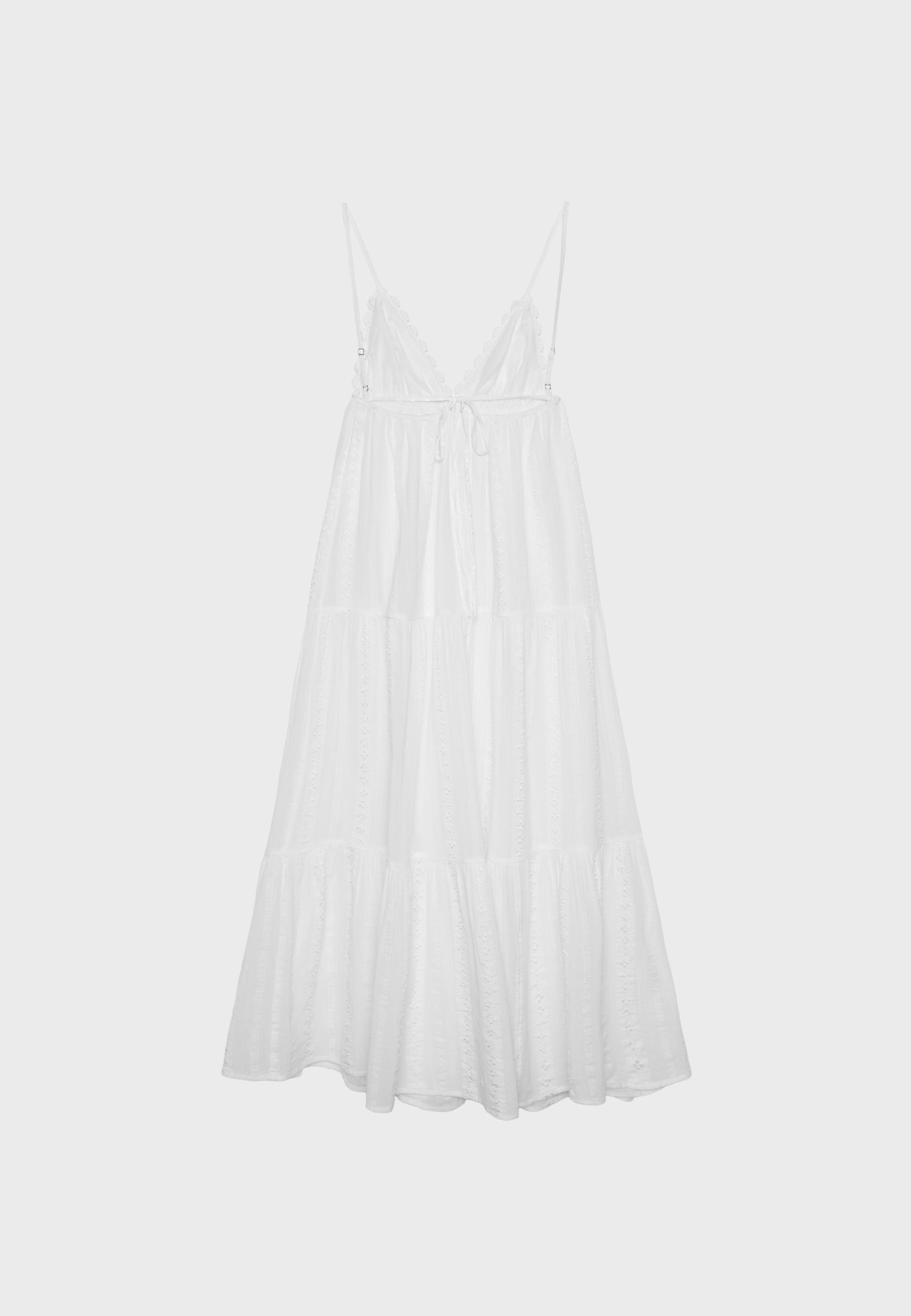 Long flowing dress with open back — White