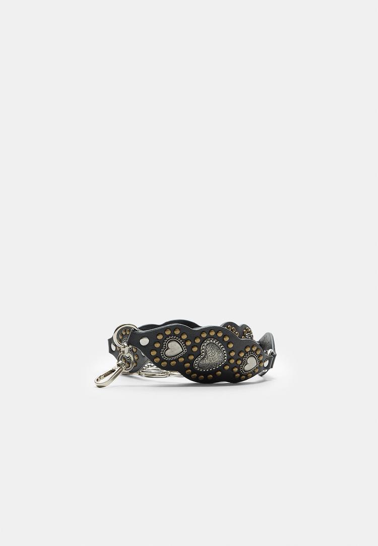 riem met golven studs en hartjes