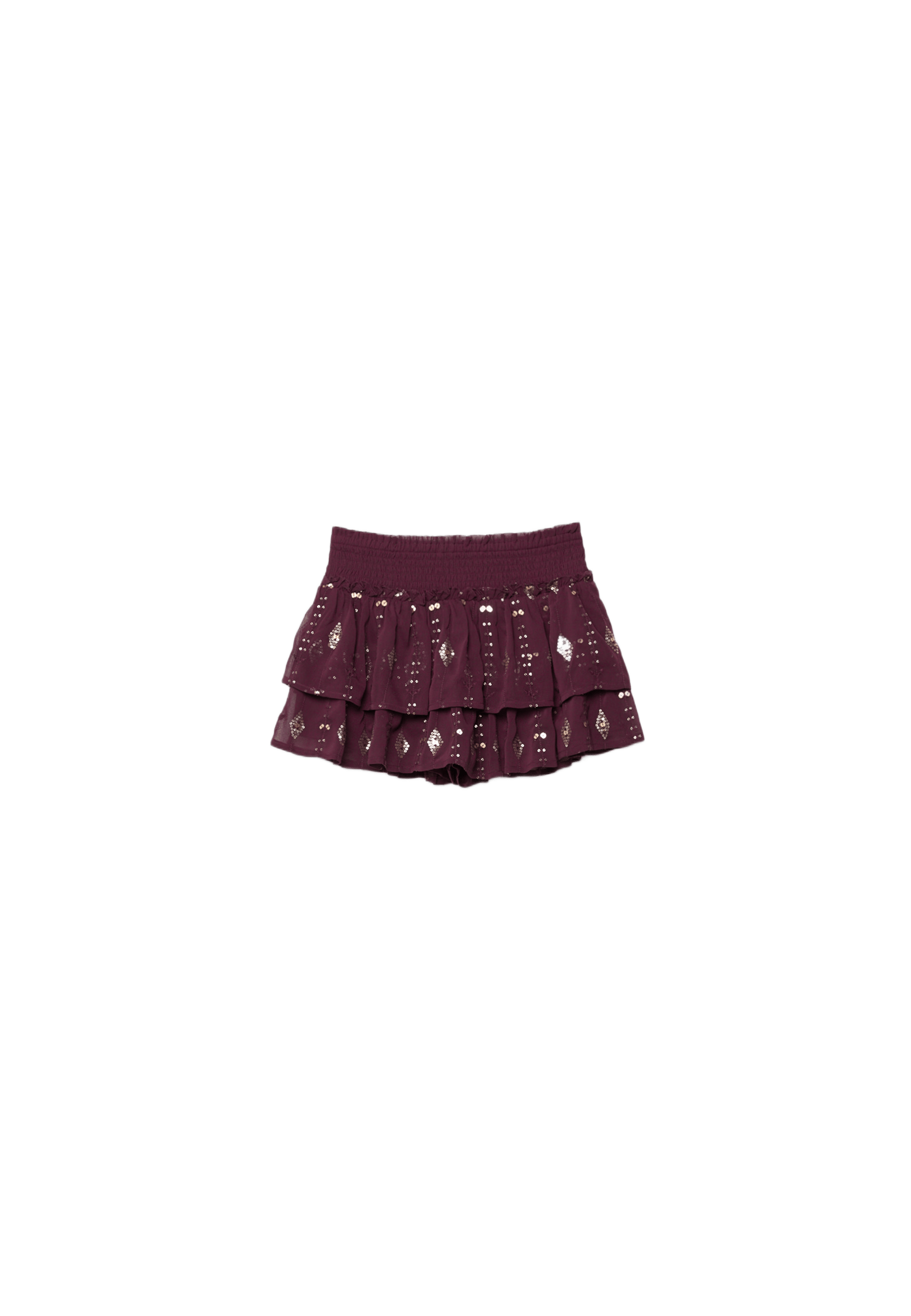 Embroidered skirt — Purple