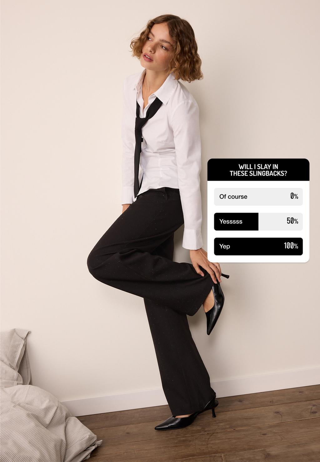 Pantalón vestir brillos