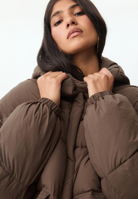 blouson rembourre a capuche