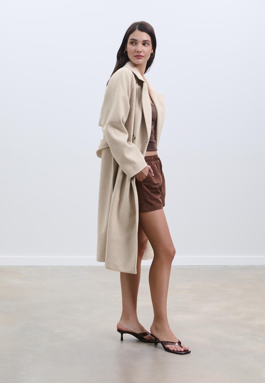 Soft-touch trench coat