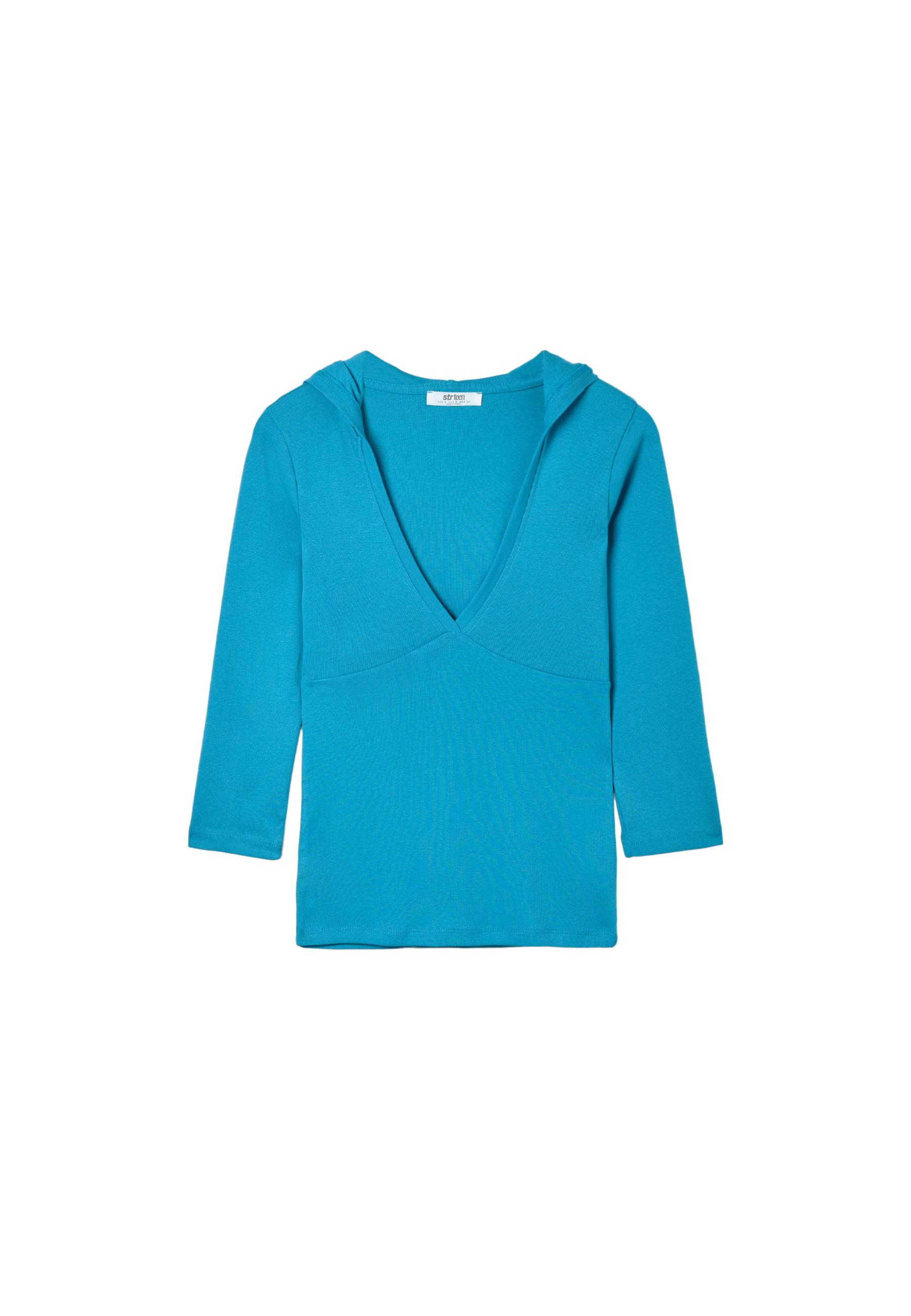 Hooded T-shirt — Teal