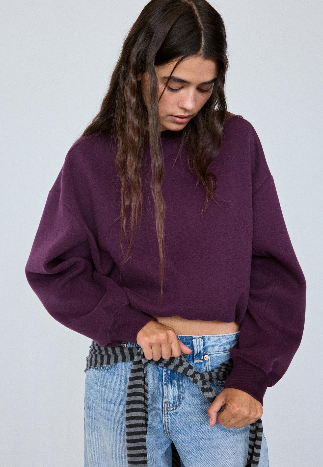 Basic sweatshirt — Dark purple