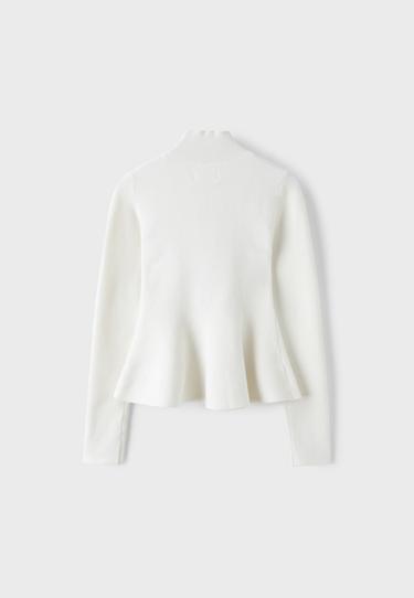 Peplum knit sweater — Ice 8