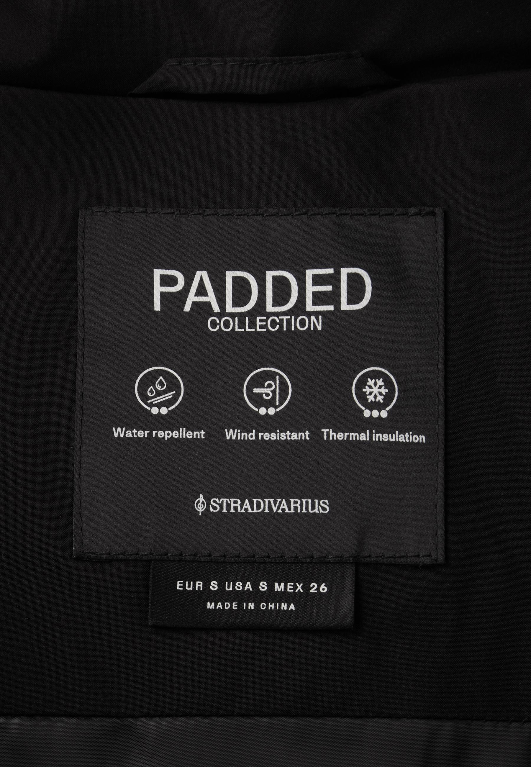 Basic padded coat — Black