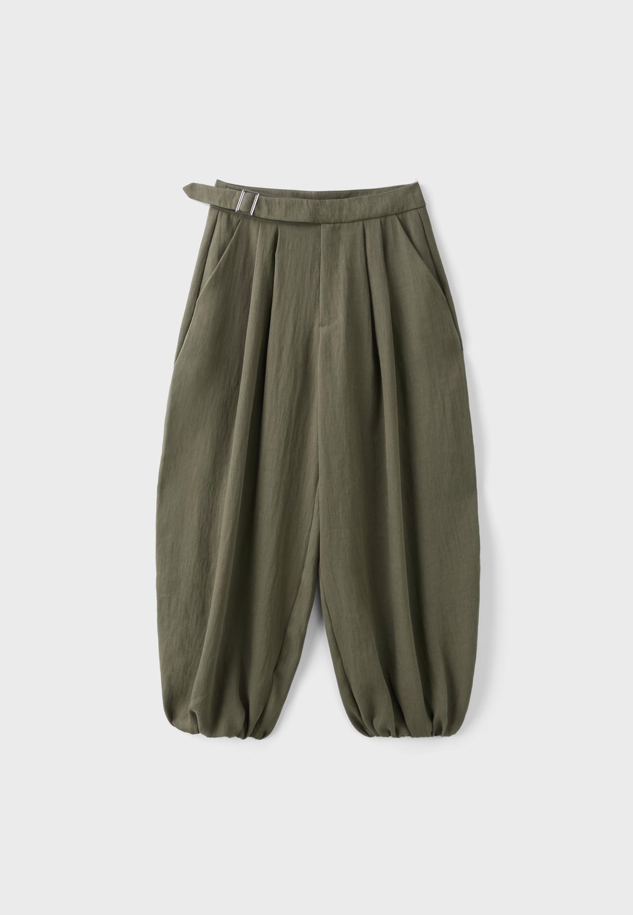 Sarouel trousers with buckle — Khaki
