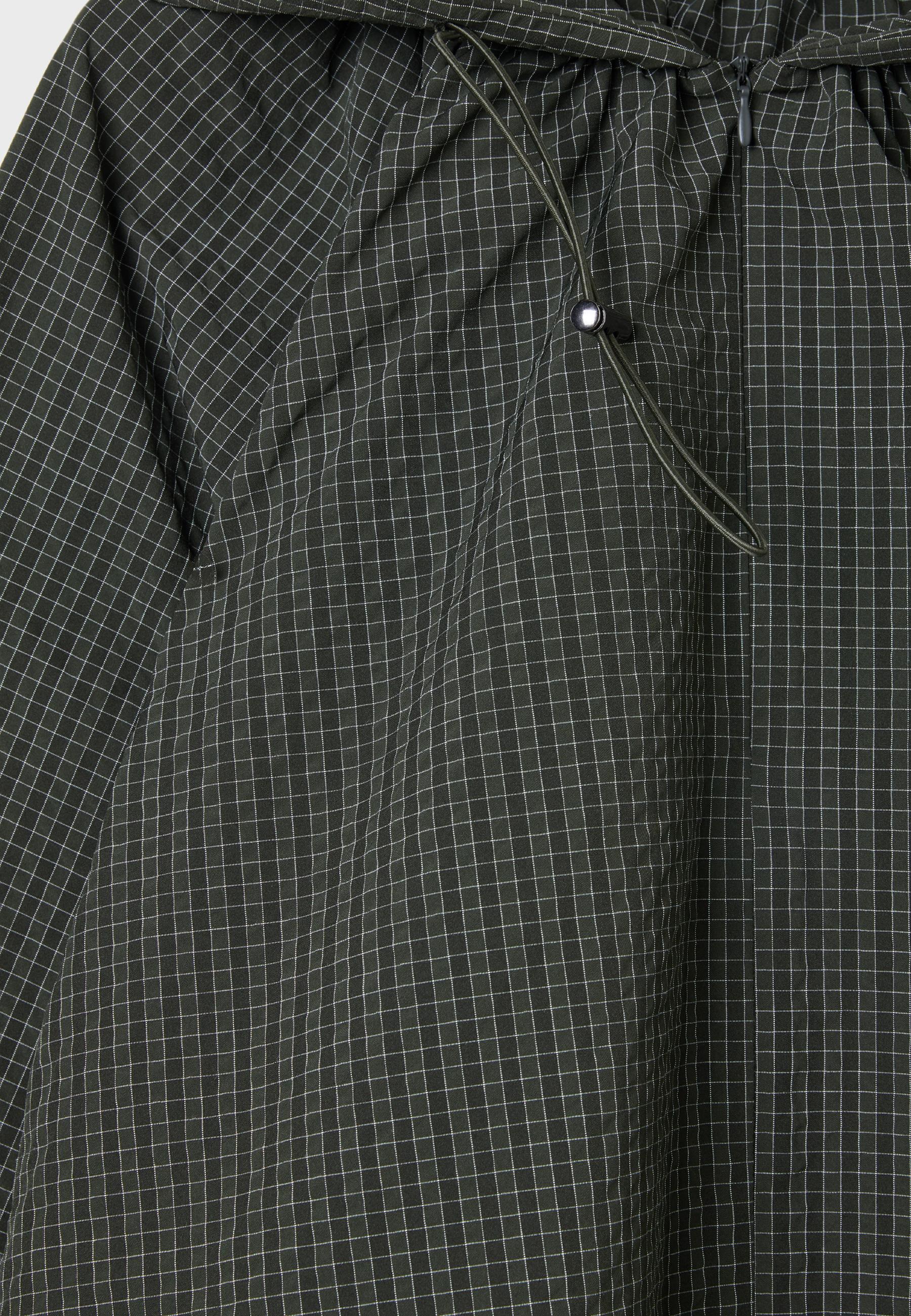 Checked Technical Sweatshirt — Khaki