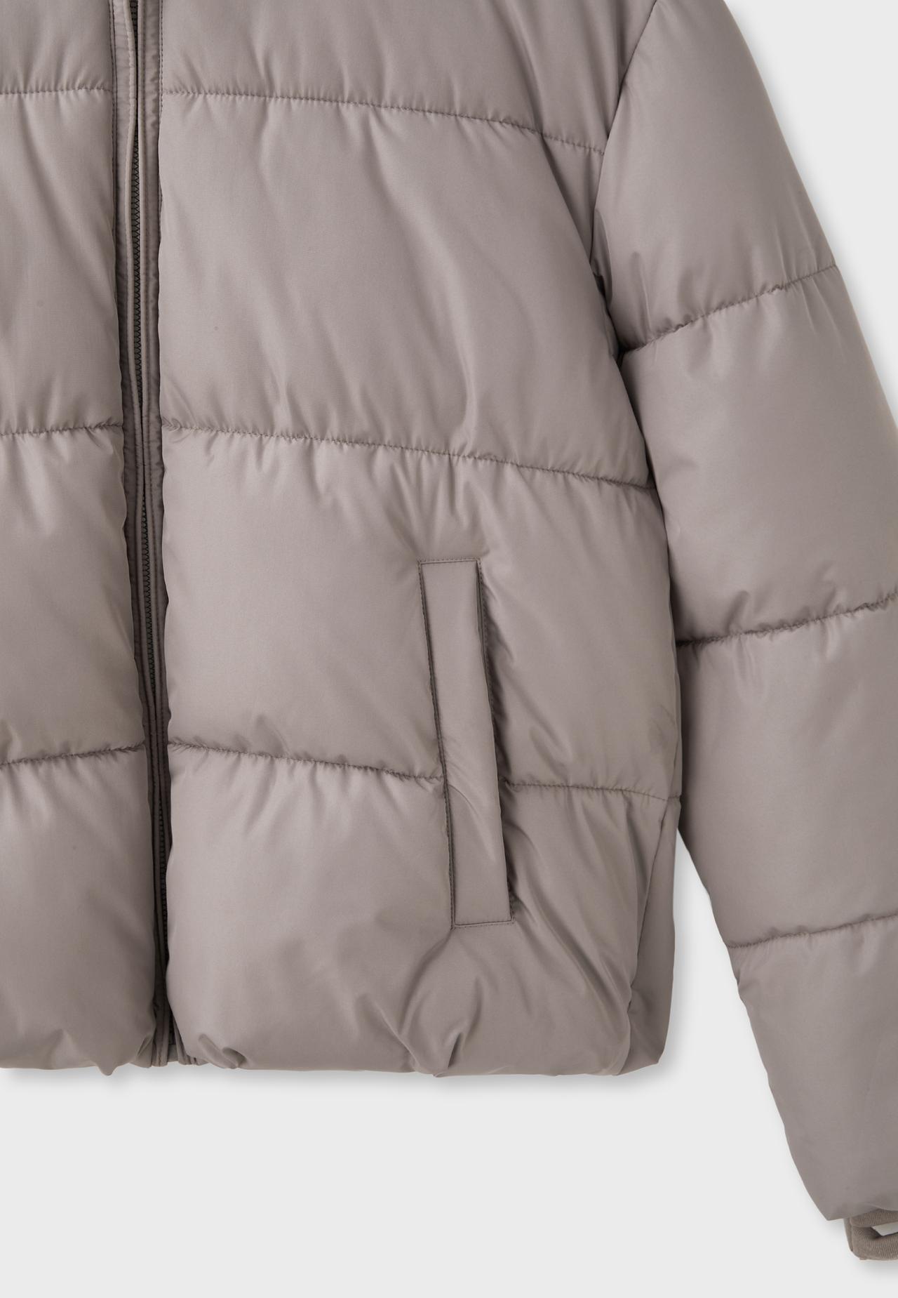 Basic hooded padded jacket — Brown