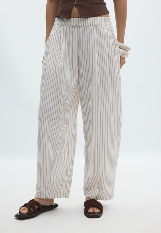 pantalon fluido barrel l01209641