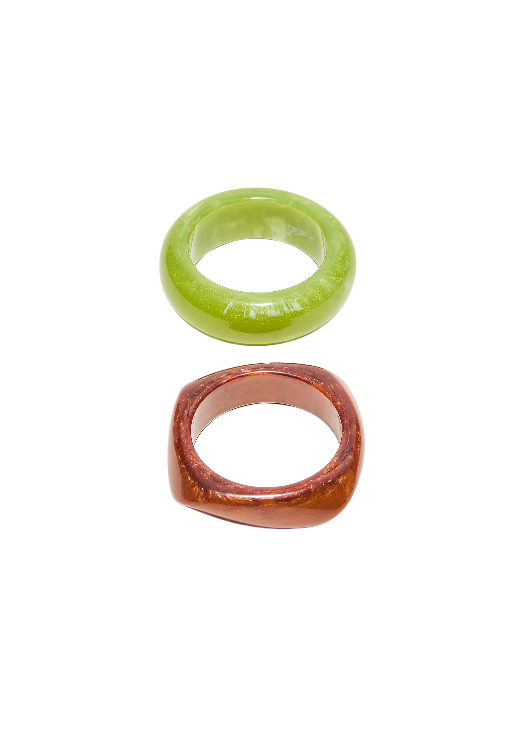 Set of 2 matching bracelets — Green