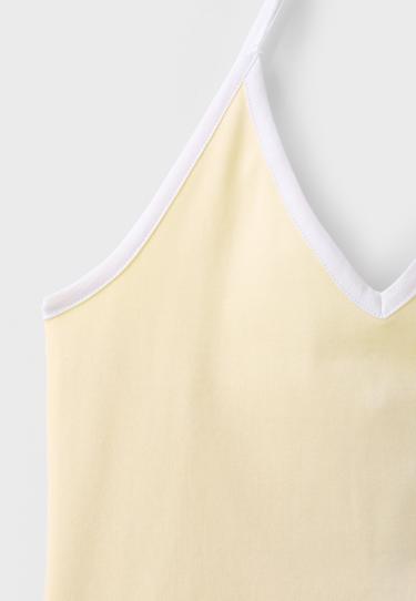 Fitted halter top — Pastel yellow 9