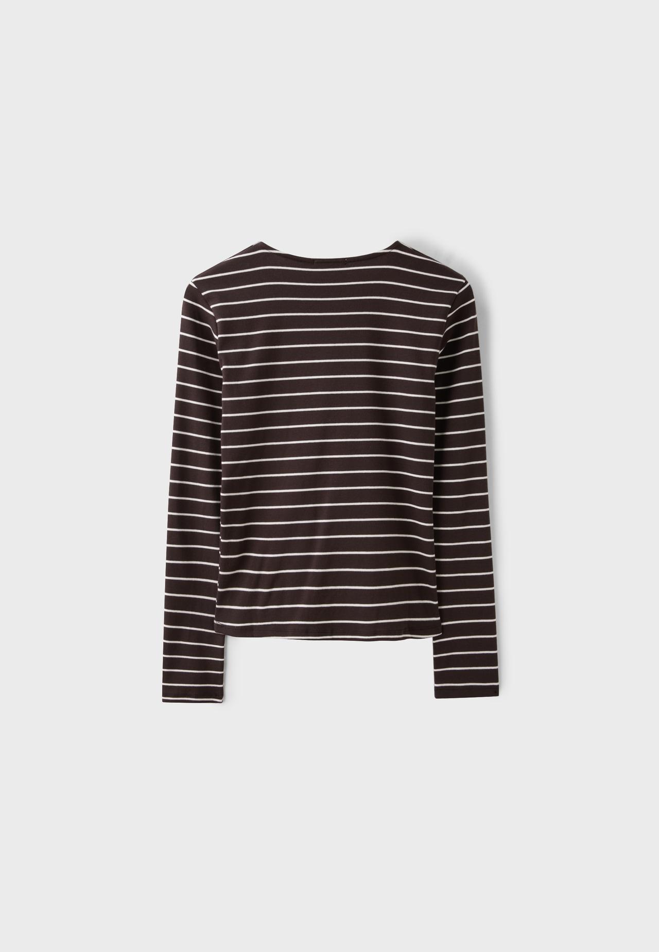 Basic long sleeve T-shirt — Brown