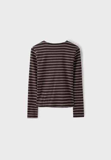 Basic long sleeve T-shirt — Brown 8