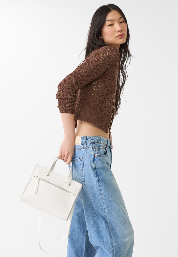 bolso tote cremallera