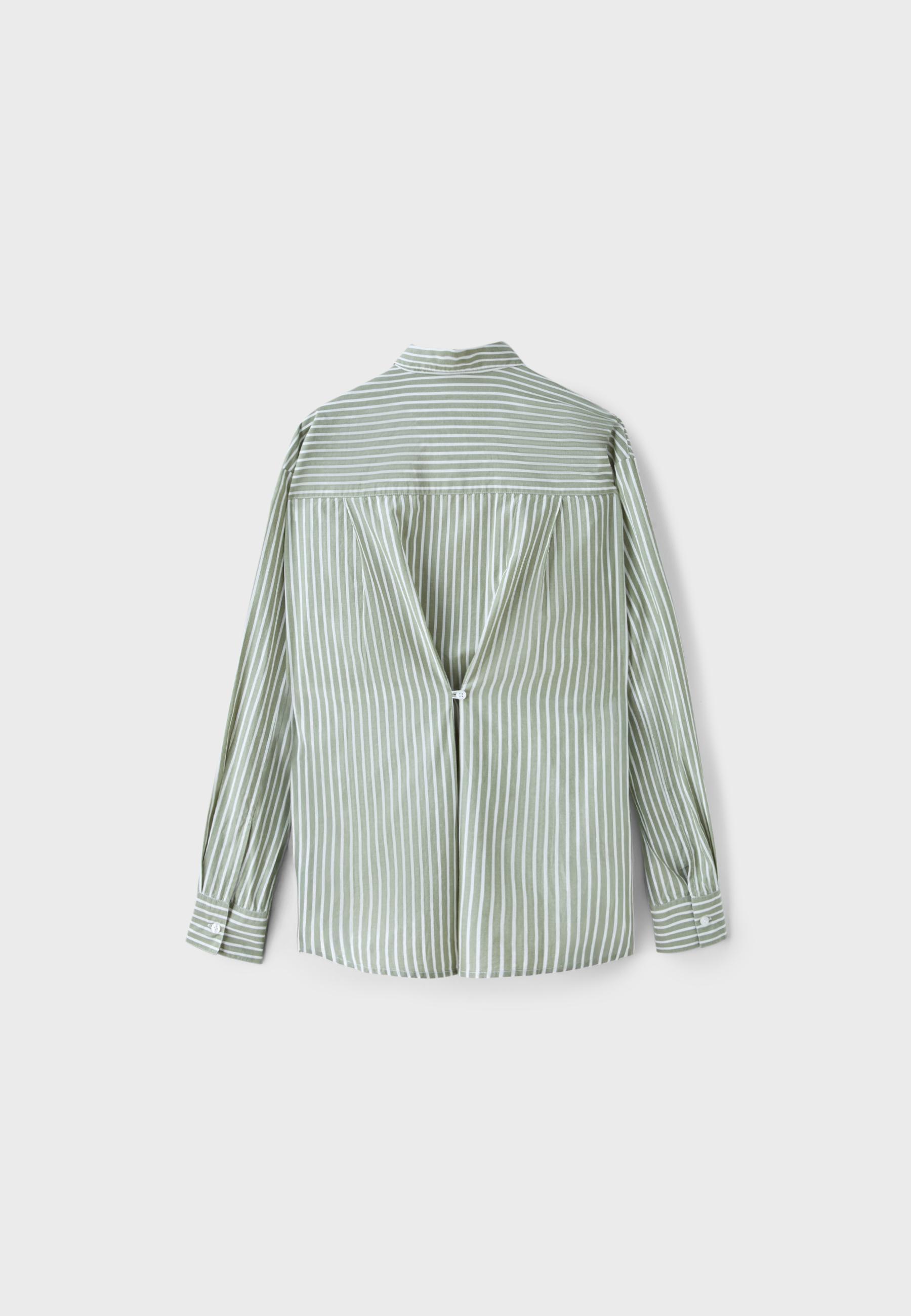 Adjustable regular poplin shirt — Khaki