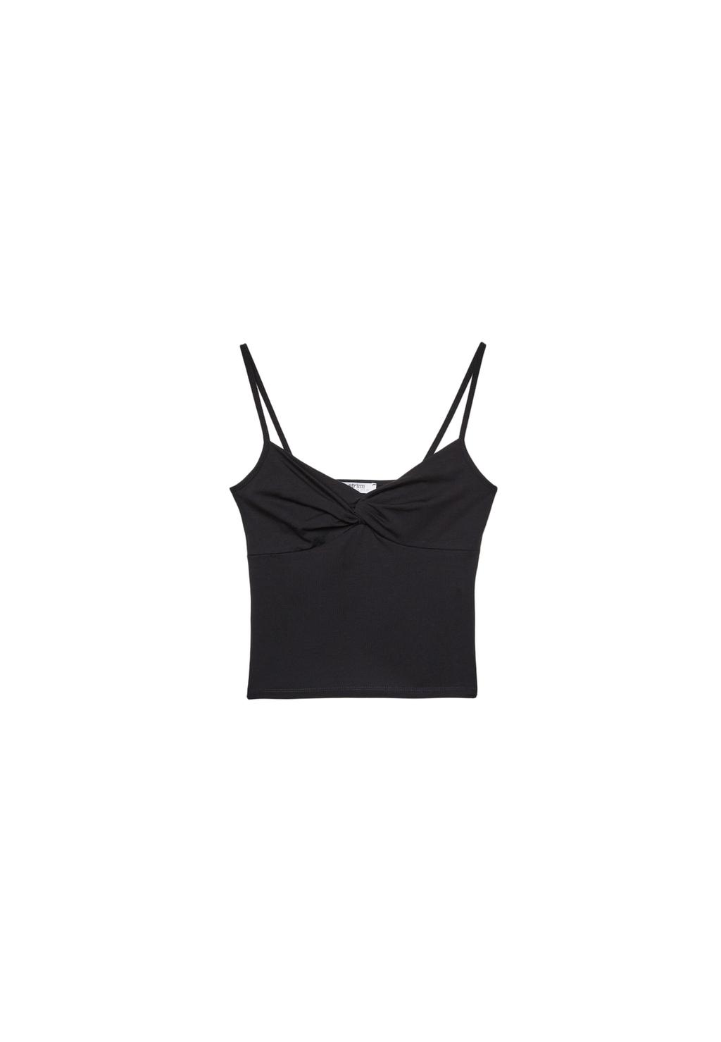 T-shirt à bretelles avec nœud