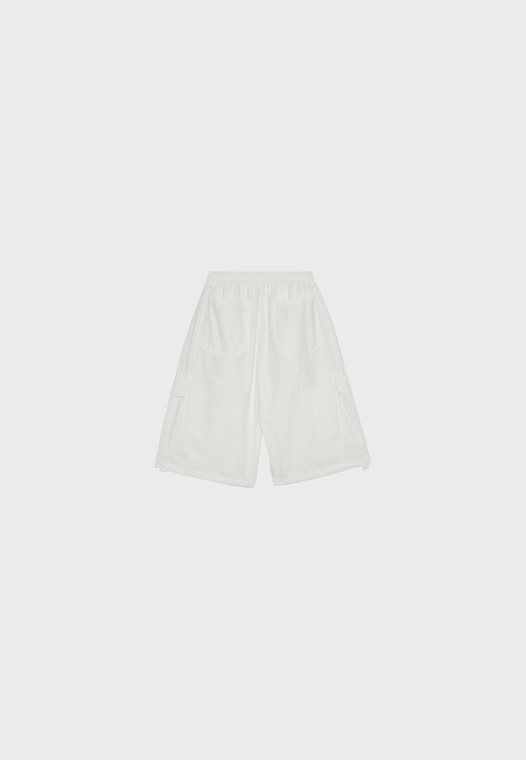 Poplin Bermuda shorts with stoppers — Vanilla