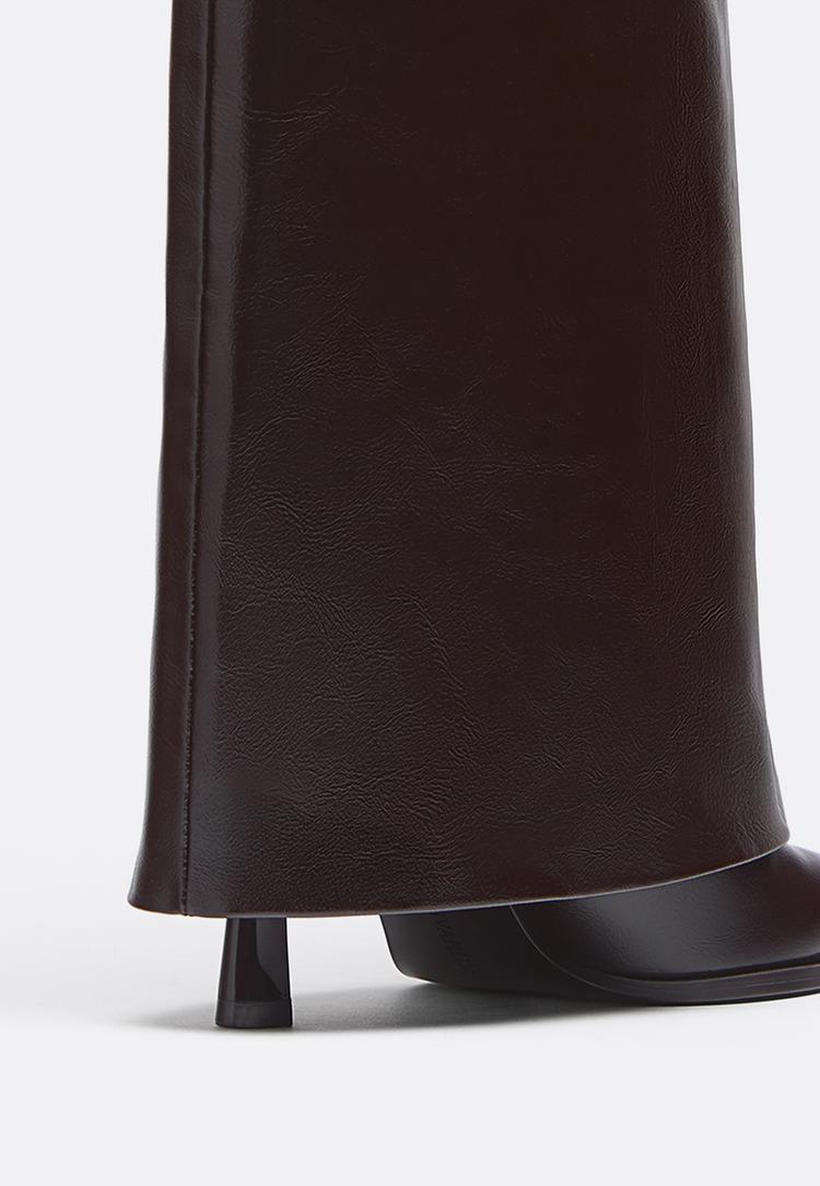 botas altas tacon fino polaina
