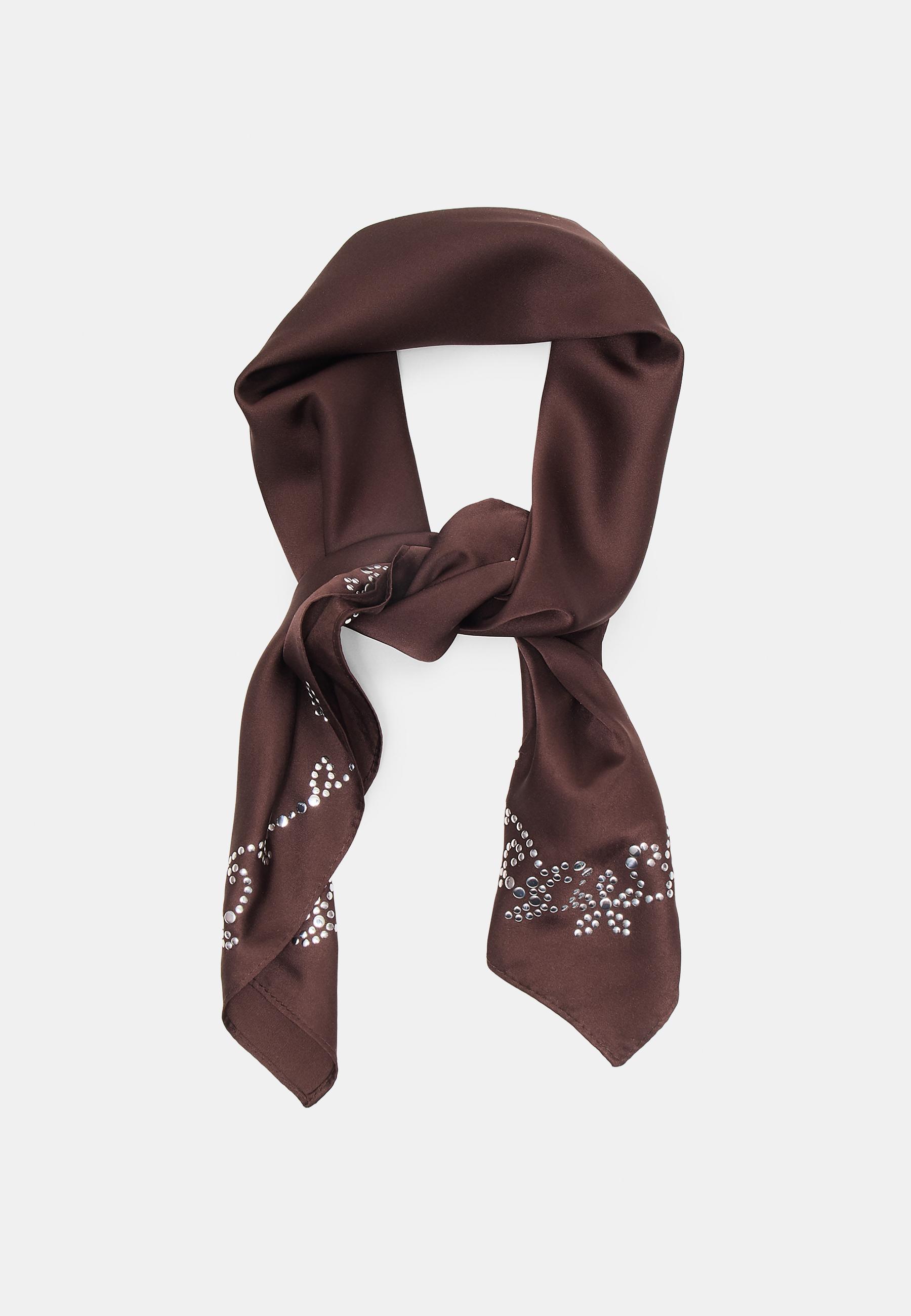 Scarf with bit detail — Brown
