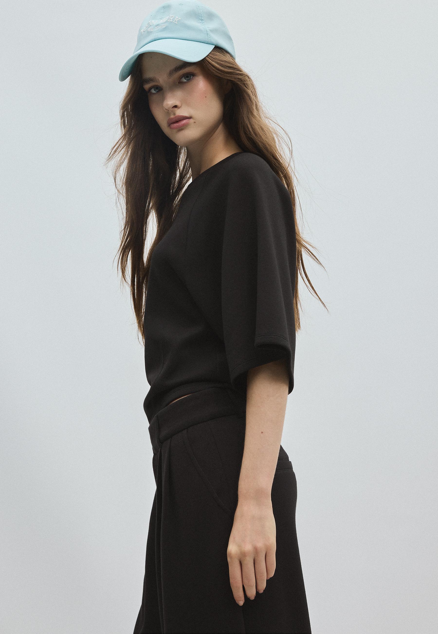 Soft-touch short sleeve T-shirt — Black