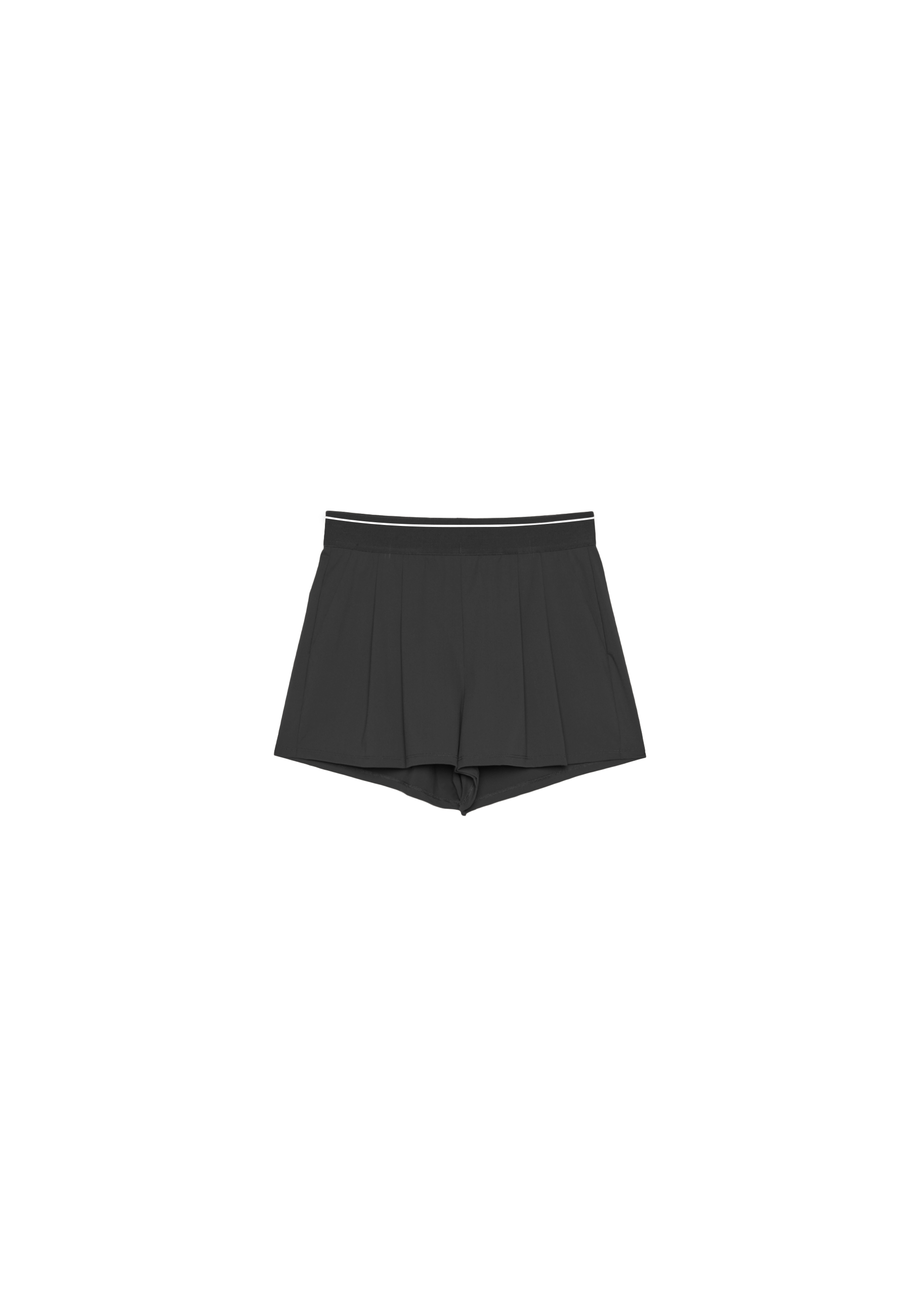 Smart shorts with elasticated waistband — Black