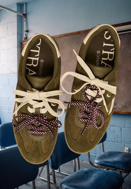 Casual split leather trainers