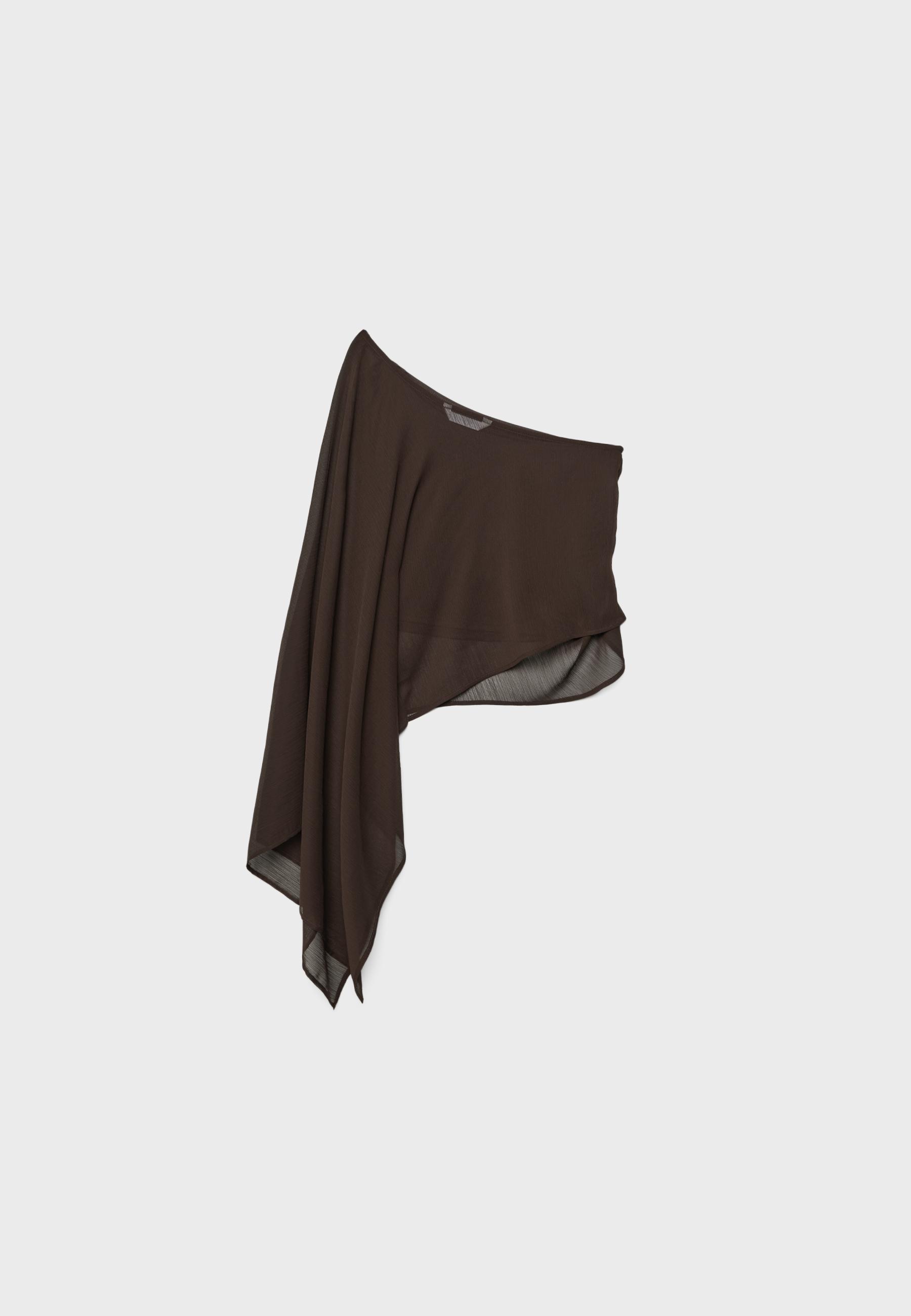 Asymmetric cape — Brown
