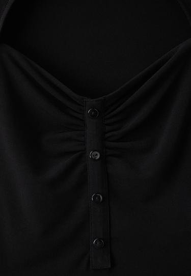 Fitted ruched top — Black 9