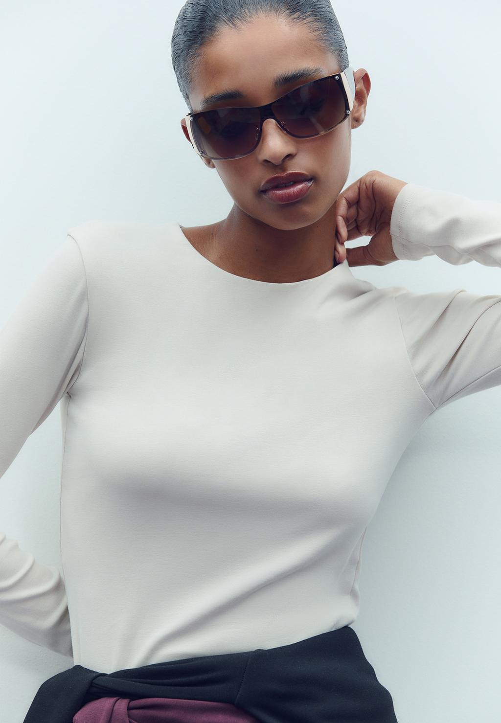 Basic T-shirt met lange mouwen