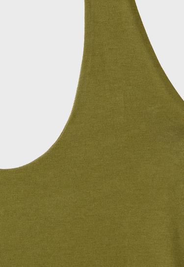 Basic halter top — Olive green 9