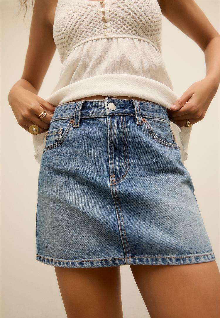 d60 falda mini denim