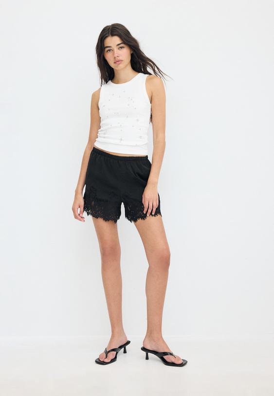 short lencero satinado