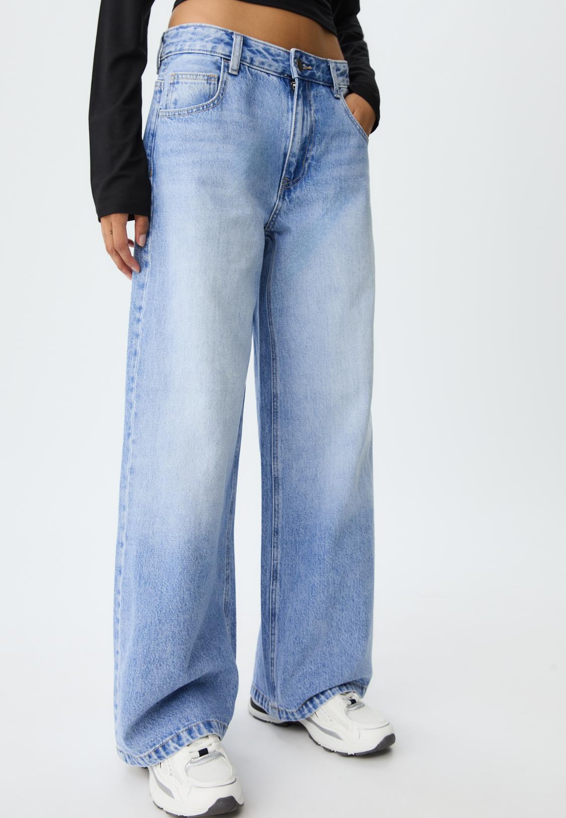 Wide Leg Jeans Rayas Bershka Wide-leg Jeans Women's Fashion Stradivarius  Philippines